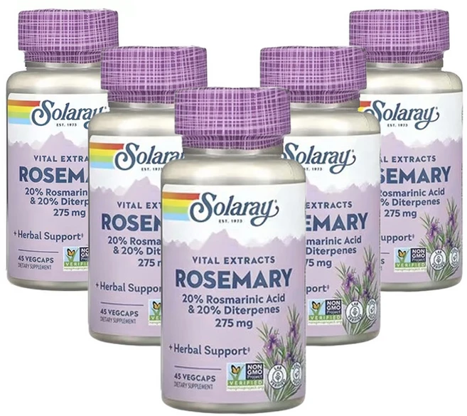 솔라레이 Vital Extracts 로즈메리 45베지캡슐, 5개, 45정 - 쿠팡