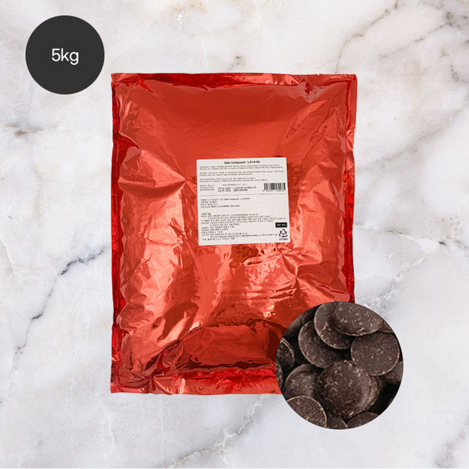 Beryls 컴파운드 다크 코팅 초콜릿 5kg 코인 대용량 버릴스, 1개