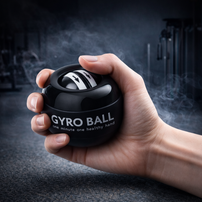 루움 손목강화 전완근폭발 자이로볼, 1개, 블랙