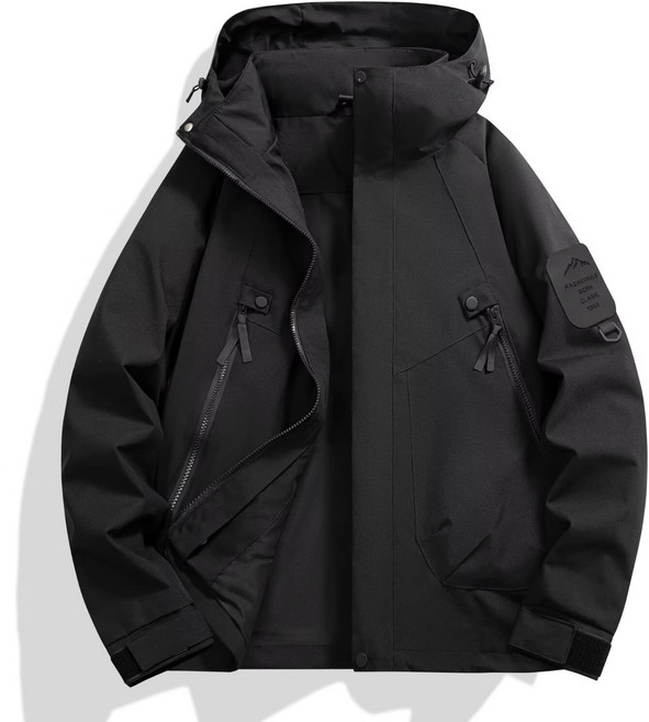 2025년 남성용 봄가을 충격 방지 재킷 분리 가능한 내장 다운 재킷 방풍 두꺼운 코트