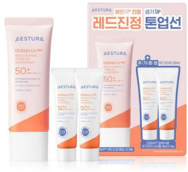에스트라 더마UV365 레드진정 톤업 선크림 40ml 기획 (+무기자차선크림 20ml 증정), 1개