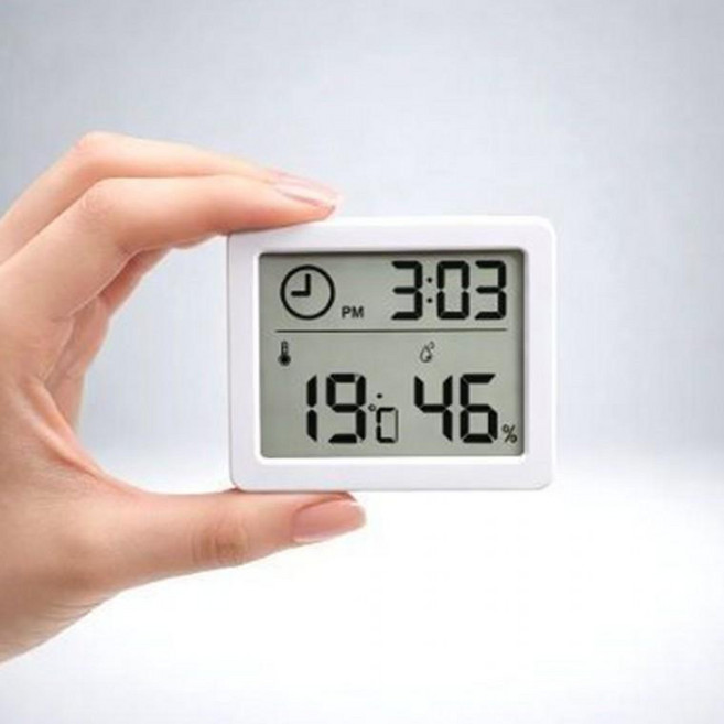 아기방 사무실 대화면 디지털 온습도계 탁상용 부착식 시계, 1개, 단일상품1