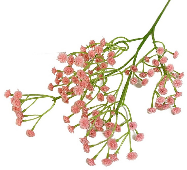 模擬滿天星永生花手捧花束 婚禮裝飾, 淺粉