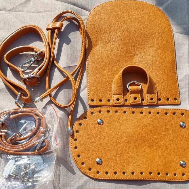 뜨개가방 부자재 백팩 세트, 검정, 1개