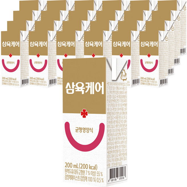 삼육 케어푸드 환자용 균형영양식 200ml 24팩, 24개