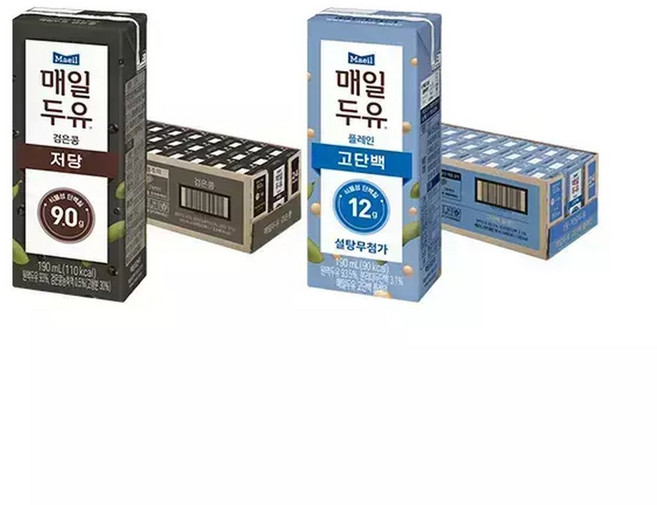 매일두유 검은콩 190ml 24개 + 고단백 190ml 24개