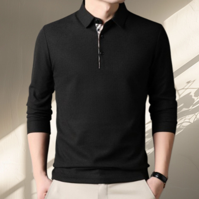 코엑티 남성 봄 가을 단추 카라 골프 긴팔티