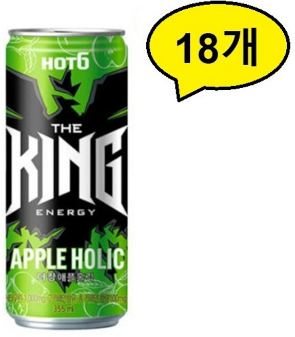 롯데 핫식스 더킹 애플홀릭, 355ml, 18개