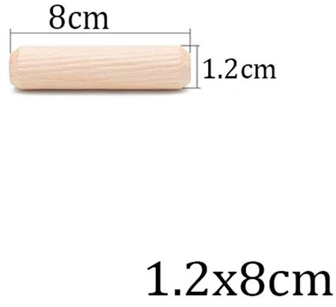 100/50개 나무 다웰 핀 원형 홈이 있는 막대 세트 캐비닛 서랍 가구 수리용 목공예 조립용, 02 100Pcs, 02 1.2x8cm