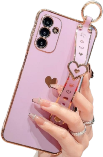 럭스폰 갤럭시 하트 스트랩 케이스