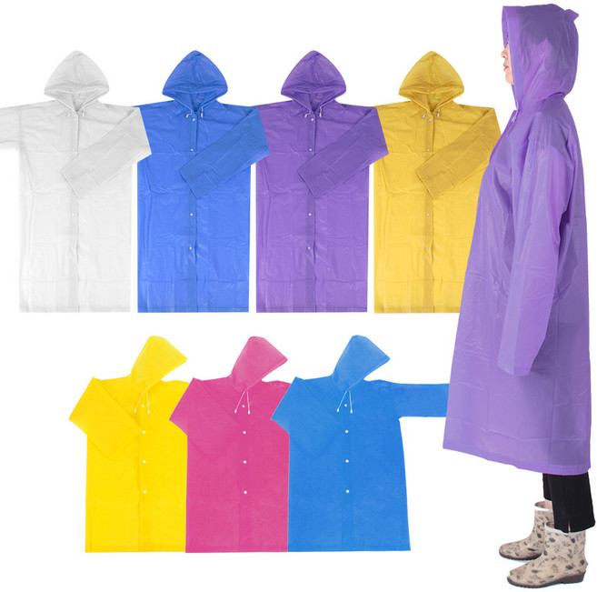 에코리즈 EVA 휴대용 남녀공용 우비 레인코트