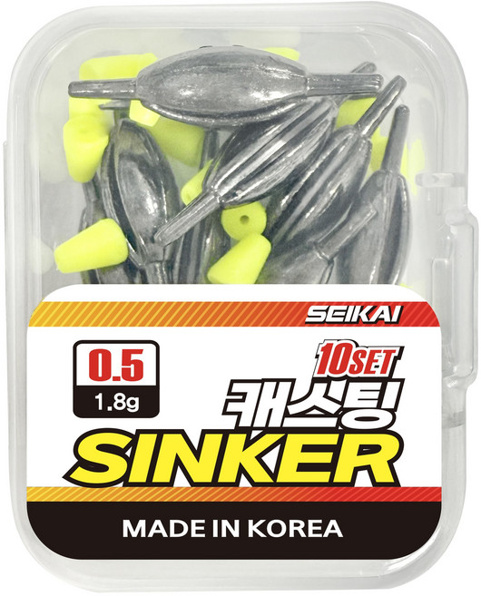 캐스팅 싱커 수중찌 스플릿샷 멀티싱커, 1개, 10개입