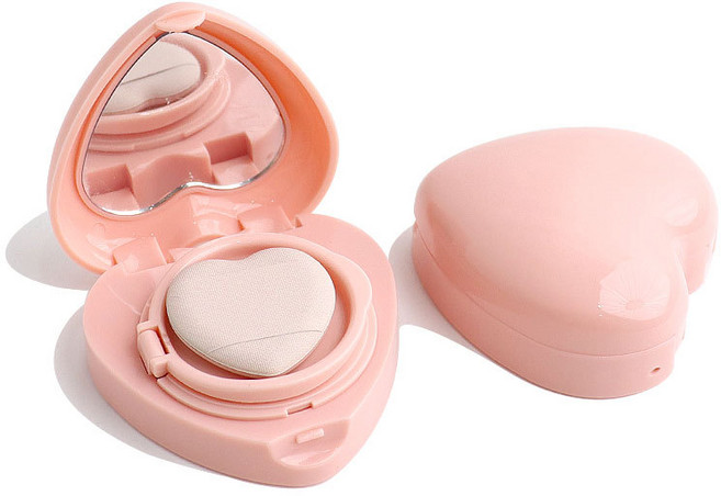 BEST-BB 쿠션 공병 하트, 2개, 핑크