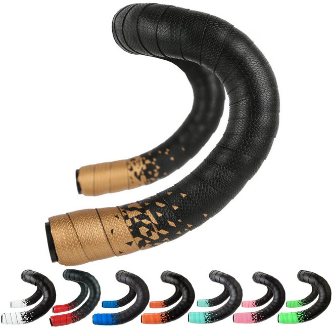 BTR 자전거 바테잎 핸들바 그립 테이프 투톤, 1개, 투톤(골드)