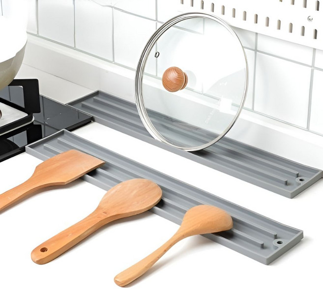 사볼레 실리콘 뚜껑 받침대, 2개, 그레이 45cm*8cm*1cm