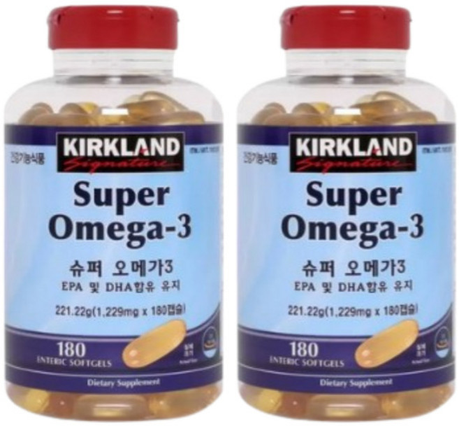 커클랜드 슈퍼 오메가3 1229mg x 180캡슐, 360정, 2개