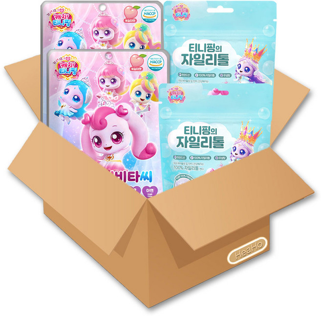 프린세스 캐치티니핑 비타민 40정 44g + 캐치티니핑 자일리톨 40g 세트, 84g, 2개, 캐치티니핑 비타민 40정+자일리톨