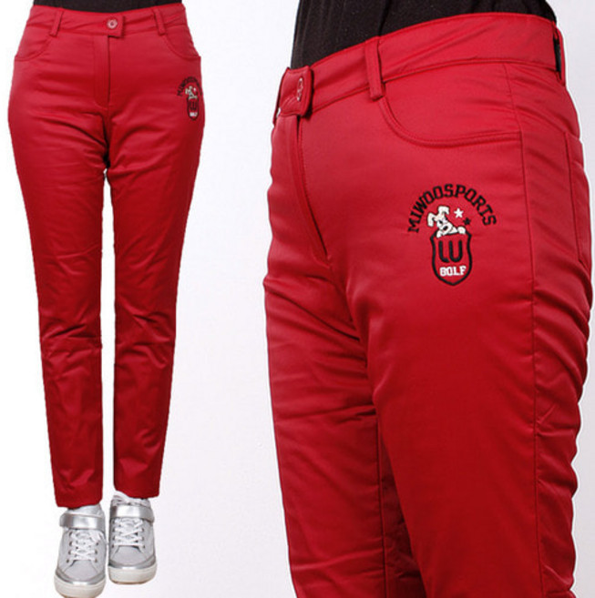 패딩골프바지 전체패딩 중년여성 겨울기모기능성팬츠