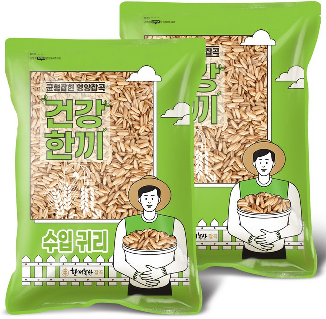 한끼농산 수입 귀리 8kg (4kg+4kg) 슈퍼푸드, 4kg, 2개