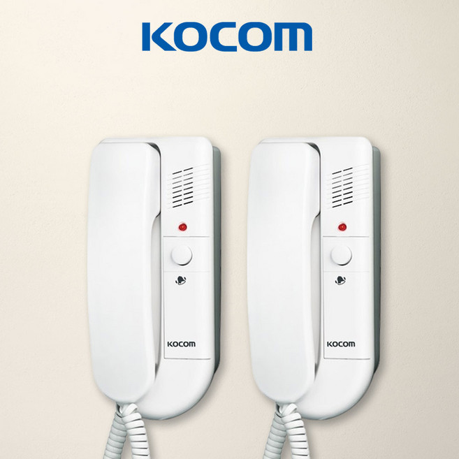코콤 상호간 호출 수신통화 기능 직통식 도어폰 인터폰 AC DC 전원 전기용 건전지용 KIP-201P