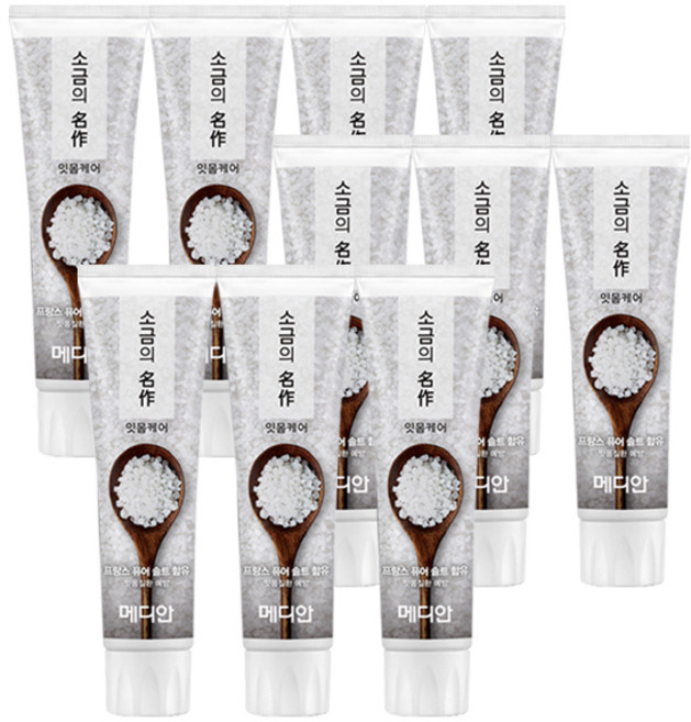 메디안 소금의명작 치약, 120g, 10개