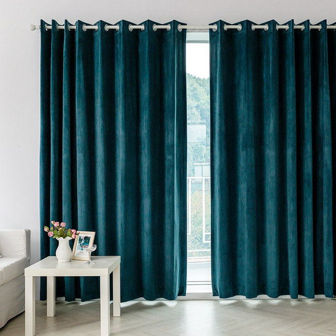 까르데코 벨벳 암막 방한 방풍 겨울 바람막이 거실 특대형커튼 2장