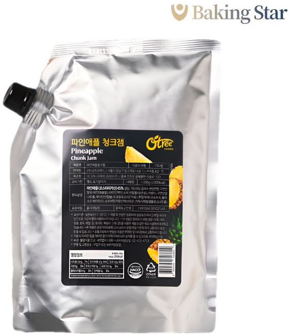 오트리 파인애플 청크잼, 1kg, 1개