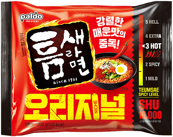 팔도 틈새라면 빨계떡, 2개