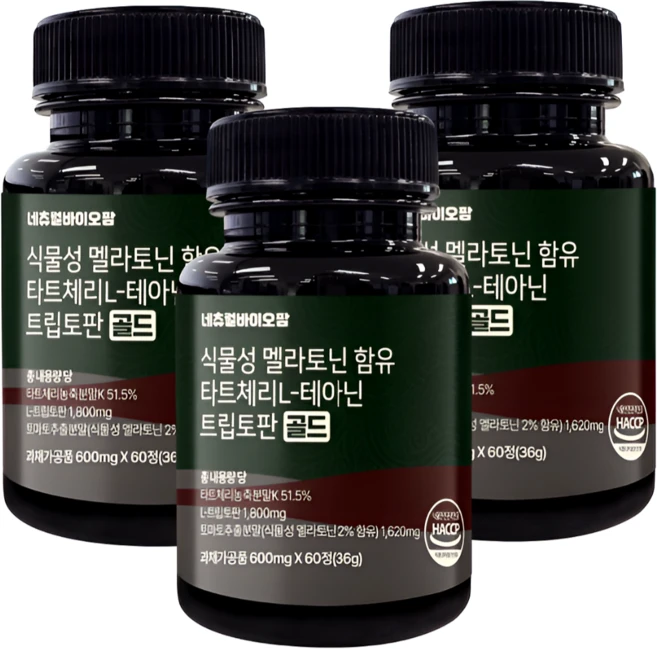 식물성 멜라토닌 멜라토닉 타트체리 엘테아닌 트립토판, 1개, 180정 - 쿠팡