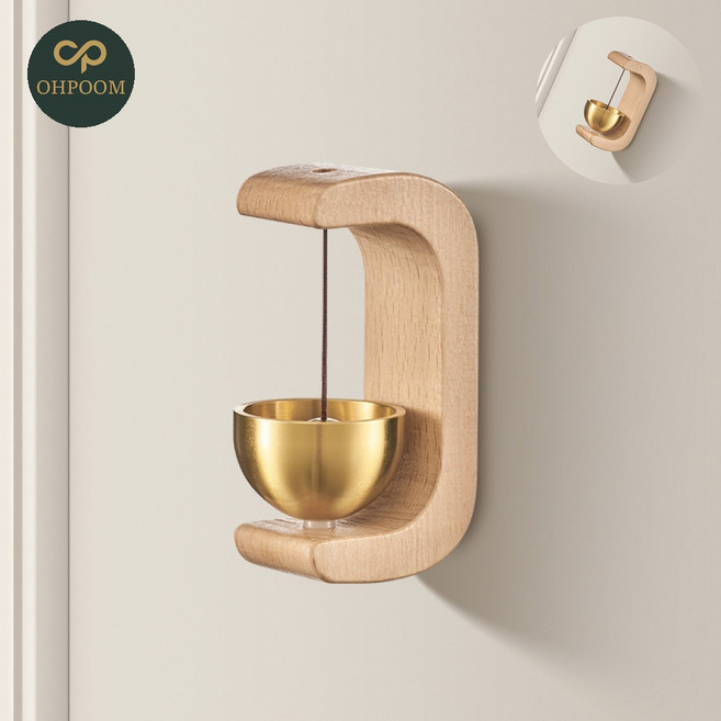 [픽앤] 처마풍경종 인테리어풍경 풍경종 자석 우드 도어벨 느티나무