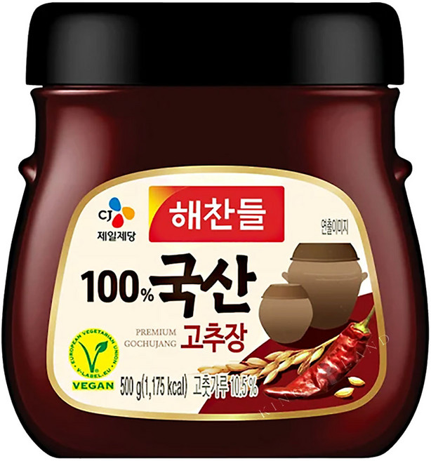 해찬들 100% 국산 고추장, 500g, 1개