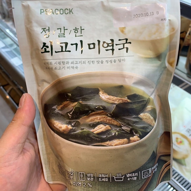 [피코크] 정갈한 쇠고기 미역국 500g, 1개