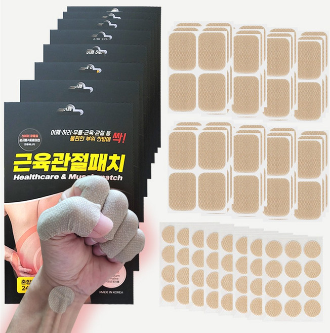 192매 순지트 근육관절 패치 토르마린 원적외선 손가락 발바닥 무릎통증 완화, 1개