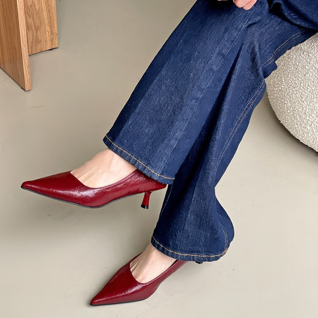 엠에스어패럴 발편한 5CM 스틸레토 미들힐 펌프스