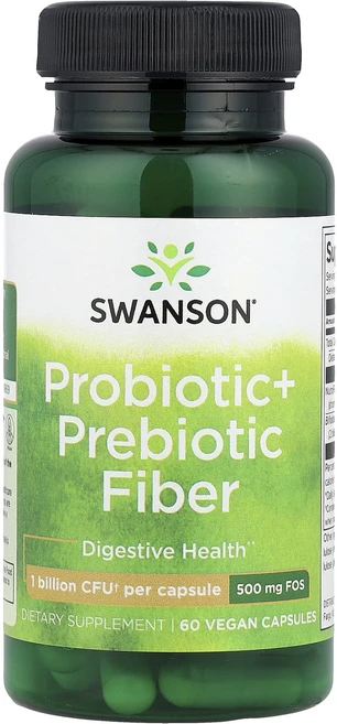 몸관리하세요 겨울입니다 Swanson 프로바이오틱 + 프리바이오틱 섬유소 베지 캡슐 60정 특별관리진행, Swanson프로바이오틱프리바이오틱섬유소베지캡슐60정 - 쿠팡