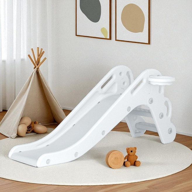 바브레 루코 아기 미끄럼틀, 화이트&그레이, 1개