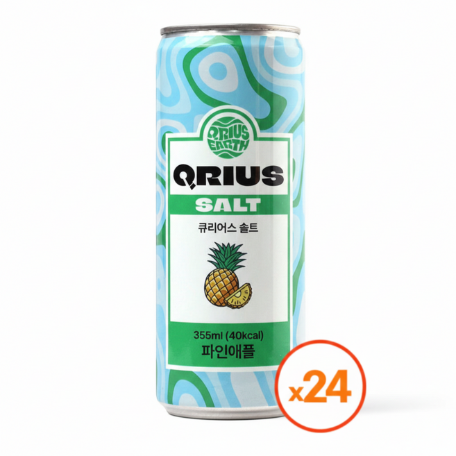 큐리어스 솔트 이온음료 소금음료 미네랄 355ml 24캔, 24개