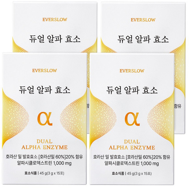 에버슬로우 듀얼 알파 효소, 3g, 4개