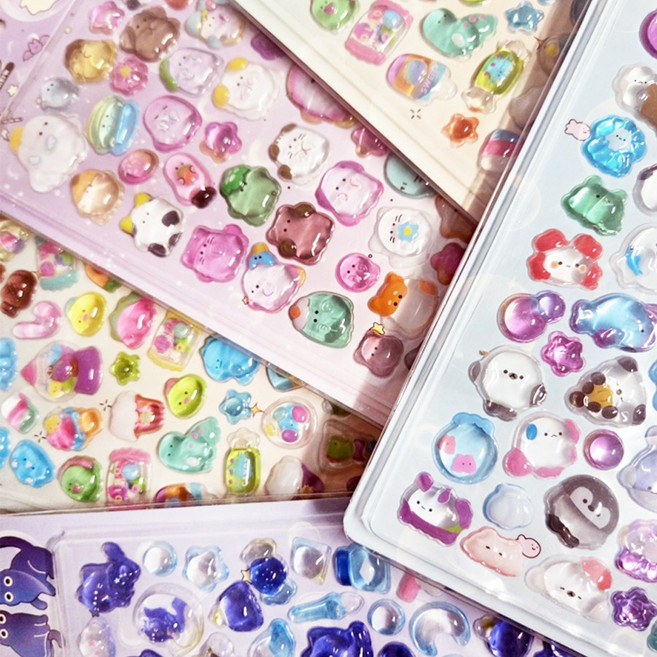 3D 엠보 입체 크리스탈 스티커 3000