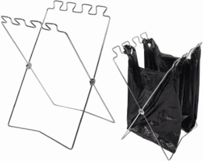 쇼핑1번지 캠핑 쓰레기봉투거치대 접이식걸이 분리수거함 철제바스켓 20리터 트래쉬랙, 1개