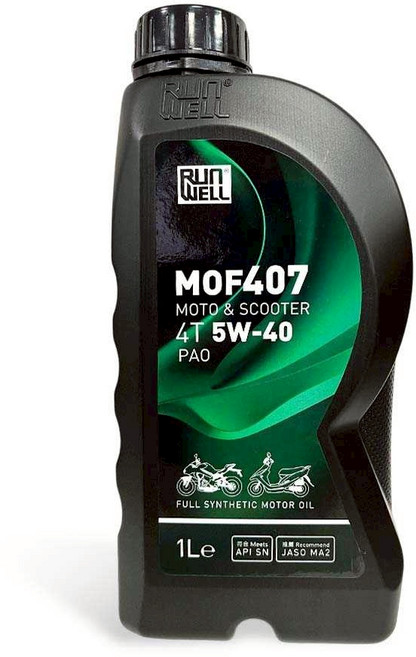 RUN WELL 全合成機車油 5W-40, 1個, MOF407 5W40