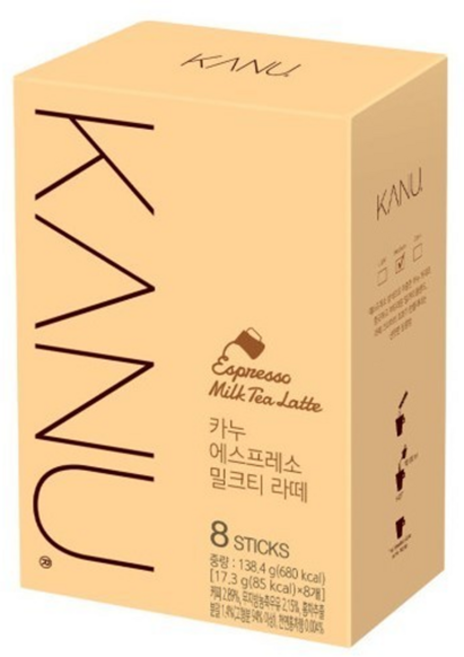 카누 에스프레소 밀크티 라떼분말, 17.3g, 8개입, 1개