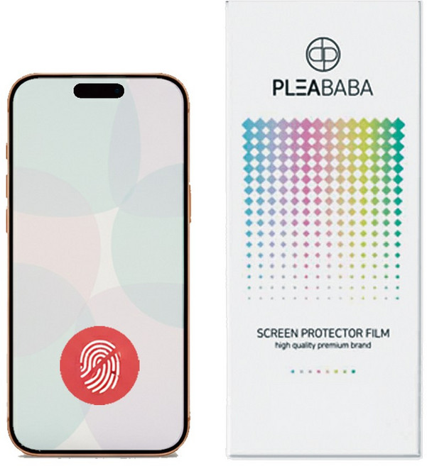 플리바바 지문방지 휴대폰 액정 보호 필름 2매 저반사 무광 매트 종이질감 필름, 1세트