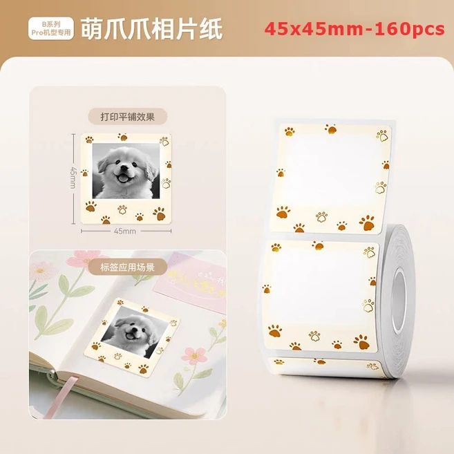 300dpi 니임봇 B1Pro/B21Pro/B2Pro 감열 사진 카드지 메리 크리스마스 산타클로스 장식 태그, 23 45x45mm