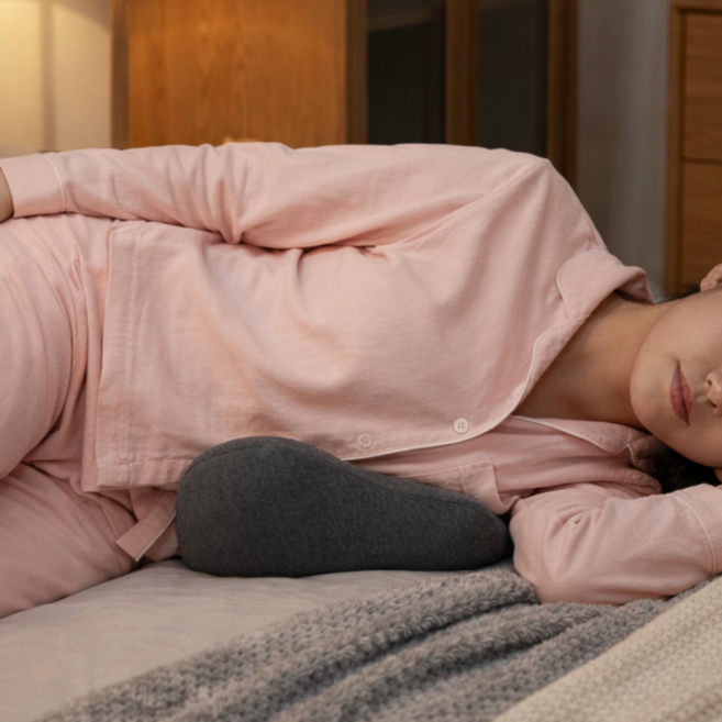 플로업 메모리폼 바른자세 요추 수면 허리베개, 그레이