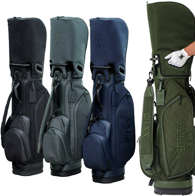 디자인등록상품 2.9kg 초경량 패브릭 캐디백 골프가방 실용성 내구성강화 남자 골프백, 1개, 블랙패턴(8.5인치)