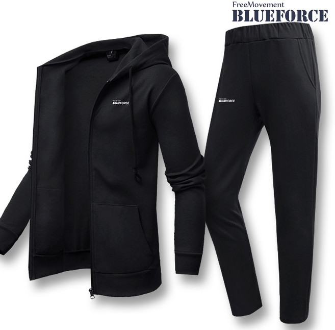 블루포스 트렙 후드 집업 세트 트레이닝복 무지 상하의 남여공용 [국내생산]