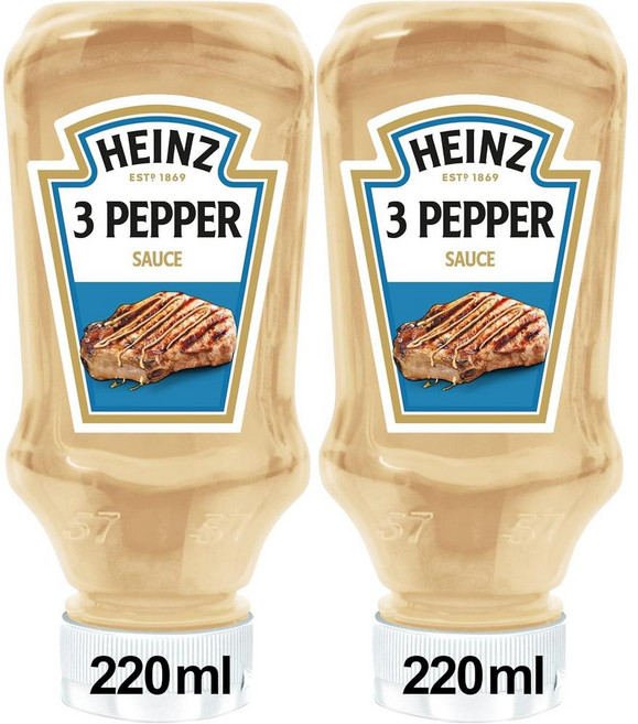 HEINZ 하인즈 쓰리 페퍼 소스, 220ml, 2개