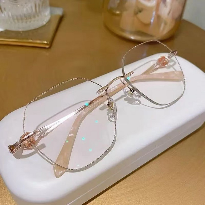 無框鑽飾圓形鏡框 女款