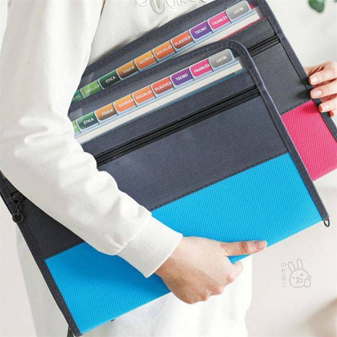 롱스팜 A4 칸칸 파일 지퍼케이스 아코디언포켓